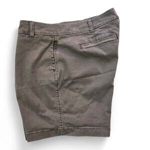 J.Crew Womens Size 12 Stretch Cotton Gray Chino Shorts Pockets